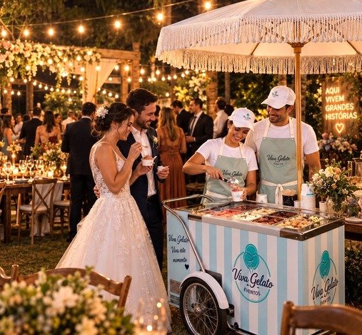 Gelato em casamento